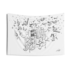 Atomic Sound Indoor Wall Tapestries