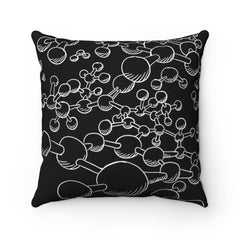 Molecules Polyester Square Pillow