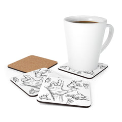 Hand Sketch Corkwood Coaster Set