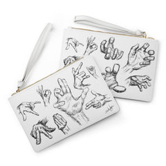 Hand Sketch Clutch Bag