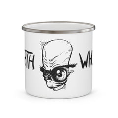 Suspicious Alien Enamel Camping Mug