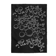 Molecules Velveteen Plush Blanket