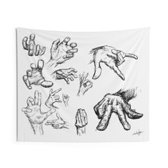 Hand Sketch Indoor Wall Tapestries