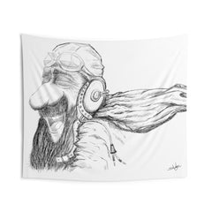 Laughing Aviator Indoor Wall Tapestries