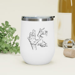 Hand Sketch 12oz Insulated Wine Tumbler