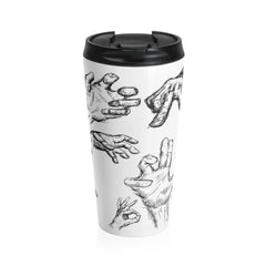 Hand Sketch Stainless Steel Travel Mug