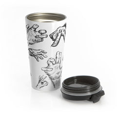 Hand Sketch Stainless Steel Travel Mug