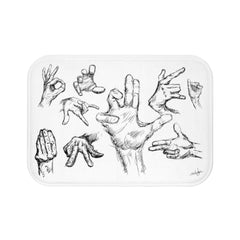 Hand Sketch Bath Mat