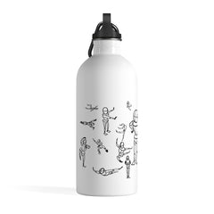 Dancing Figures 14oz Stainless Steel Travel Water Bottle