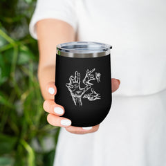 Hand Sketch 12oz Insulated Wine Tumbler