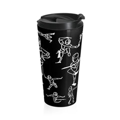 Dancing Figures Stainless Steel Travel Mug