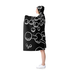 Molecules Hooded Blanket