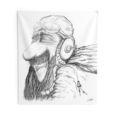 Laughing Aviator Indoor Wall Tapestries