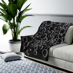 Molecules Velveteen Plush Blanket