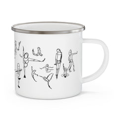 Dancing Figures Enamel Camping Mug