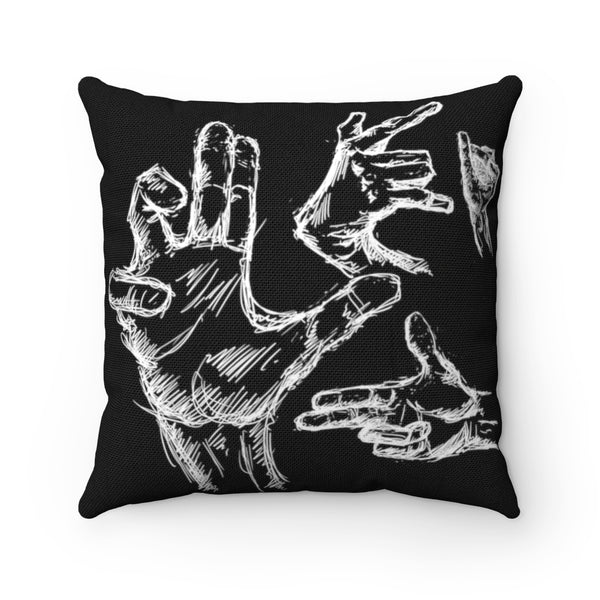 Hand Sketch Square Pillow