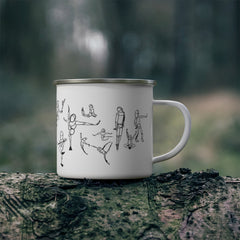 Dancing Figures Enamel Camping Mug