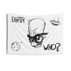 Suspicious Alien Indoor Wall Tapestries