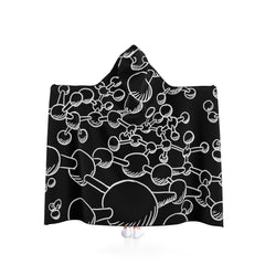 Molecules Hooded Blanket