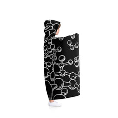 Molecules Hooded Blanket