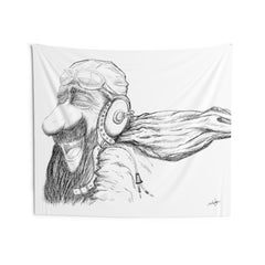 Laughing Aviator Indoor Wall Tapestries