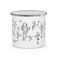 Dancing Figures Enamel Camping Mug