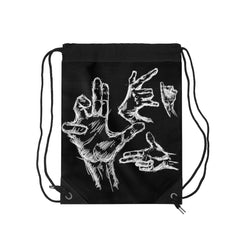 Hand Sketch Drawstring Bag