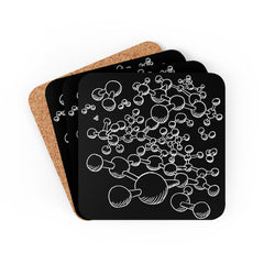 Molecules Corkwood Coaster Set