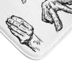 Hand Sketch Bath Mat