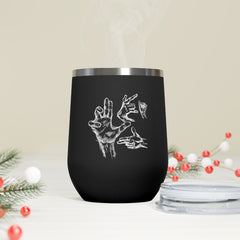 Hand Sketch 12oz Insulated Wine Tumbler