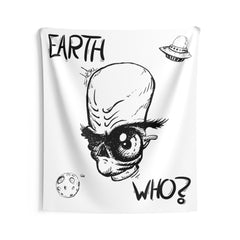 Suspicious Alien Indoor Wall Tapestries