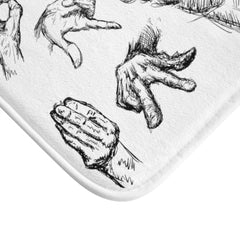 Hand Sketch Bath Mat