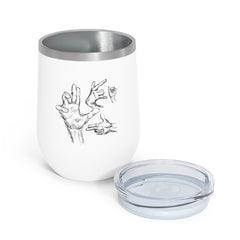 Hand Sketch 12oz Insulated Wine Tumbler