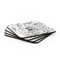 Atomic Sound Corkwood Coaster Set