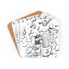 Atomic Sound Corkwood Coaster Set