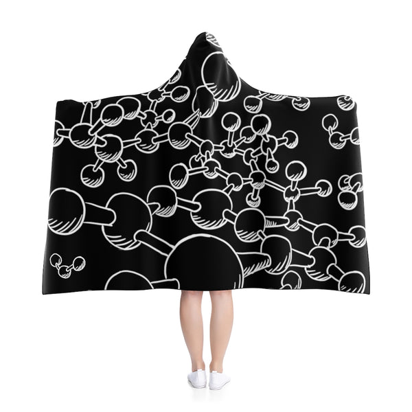 Molecules Hooded Blanket