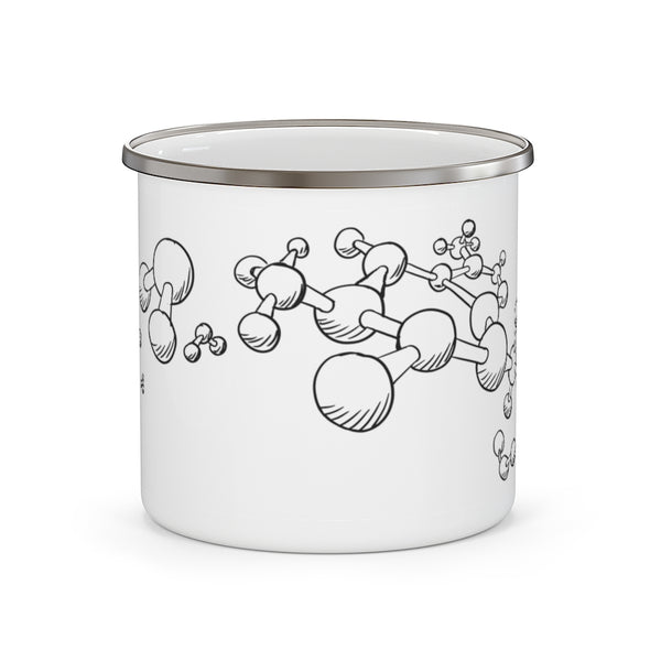 Molecules Enamel Camping Mug