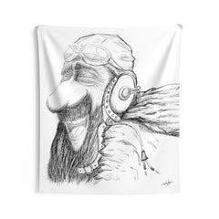 Laughing Aviator Indoor Wall Tapestries