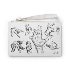 Hand Sketch Clutch Bag