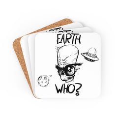 Suspicious Alien Corkwood Coaster Set