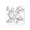 Hand Sketch Corkwood Coaster Set