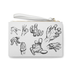 Hand Sketch Clutch Bag