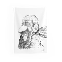 Laughing Aviator Indoor Wall Tapestries