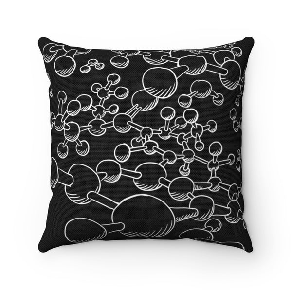 Molecules Polyester Square Pillow