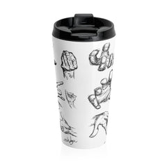 Hand Sketch Stainless Steel Travel Mug