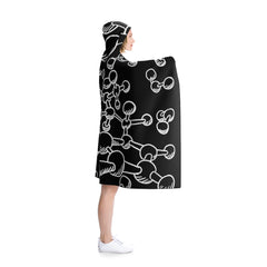 Molecules Hooded Blanket