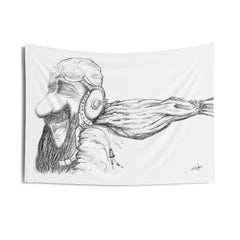 Laughing Aviator Indoor Wall Tapestries