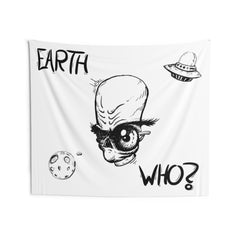 Suspicious Alien Indoor Wall Tapestries