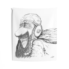 Laughing Aviator Indoor Wall Tapestries