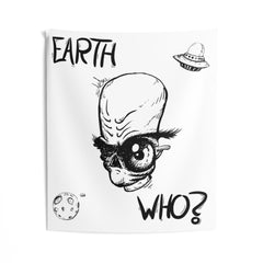 Suspicious Alien Indoor Wall Tapestries